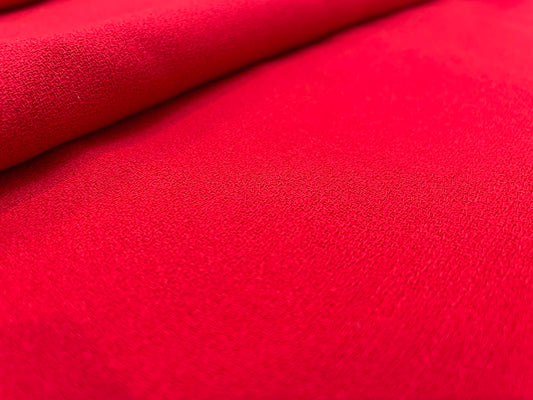 Red Pure Wool Crepe