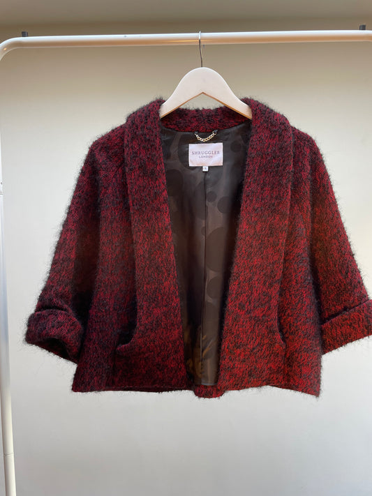 Burgundy and Black Boucle Estelle - S