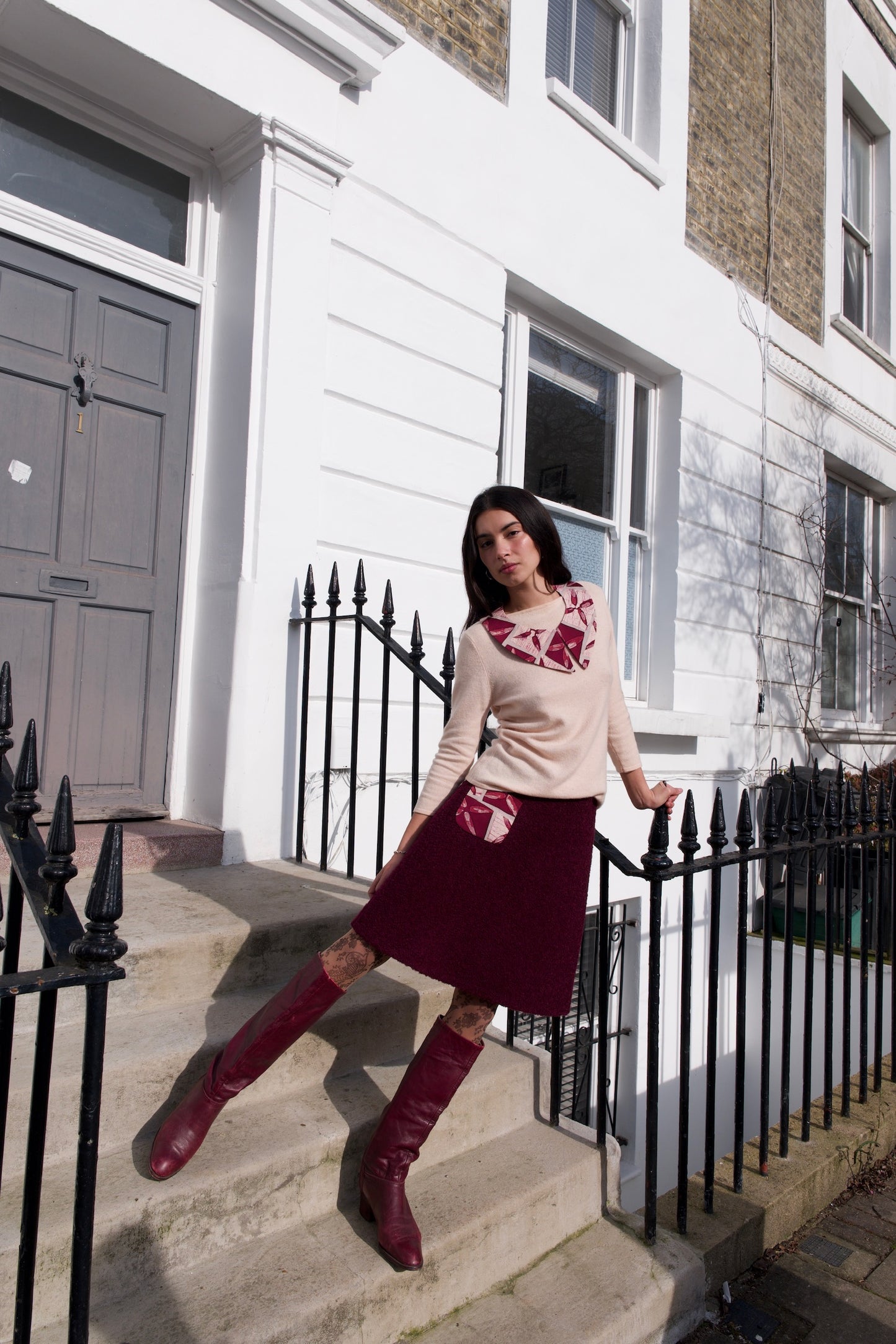 Burgundy Mabel Skirt