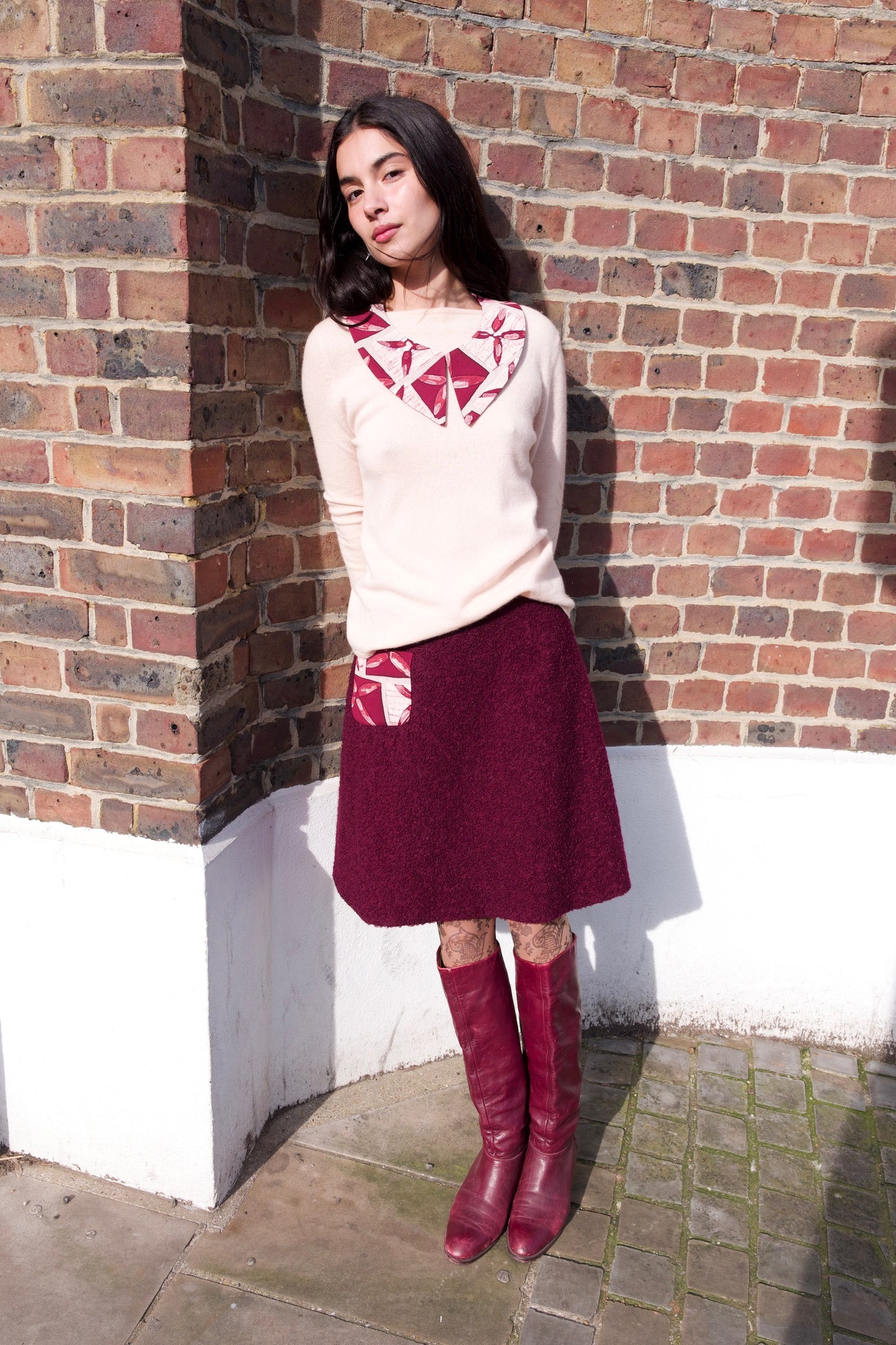 Burgundy Mabel Skirt