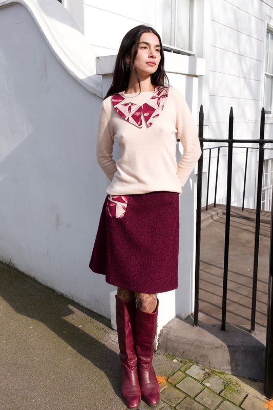 Burgundy Mabel Skirt