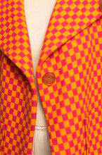 Load image into Gallery viewer, Orange Pink Check Solena Coat
