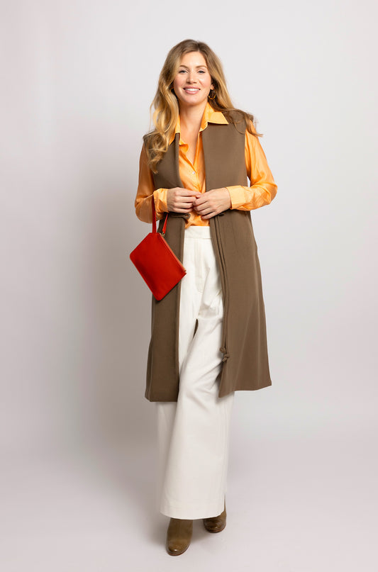 Jamilah Mink Cashmere Gilet - Made to order