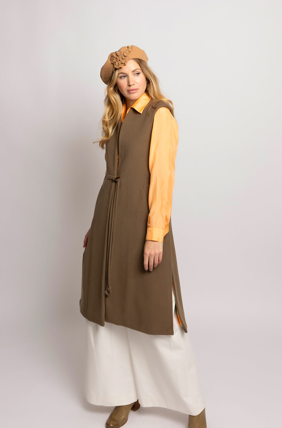 Jamilah Mink Cashmere Gilet - Made to order
