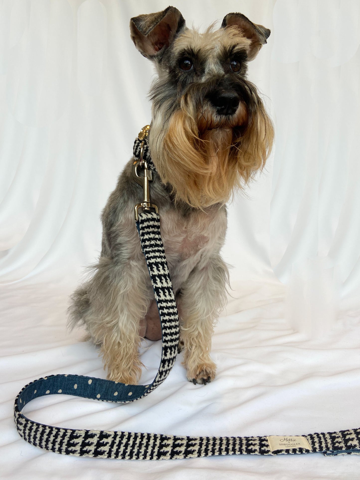 Charlie Checked Vintage Wool Dog Lead - Shruggler