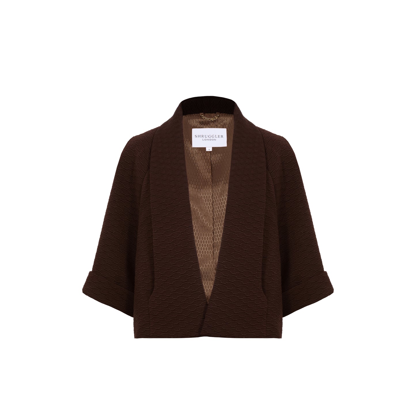 Estelle Cape Jacket - Brown Vintage Worsted Wool - Shruggler - cape coat