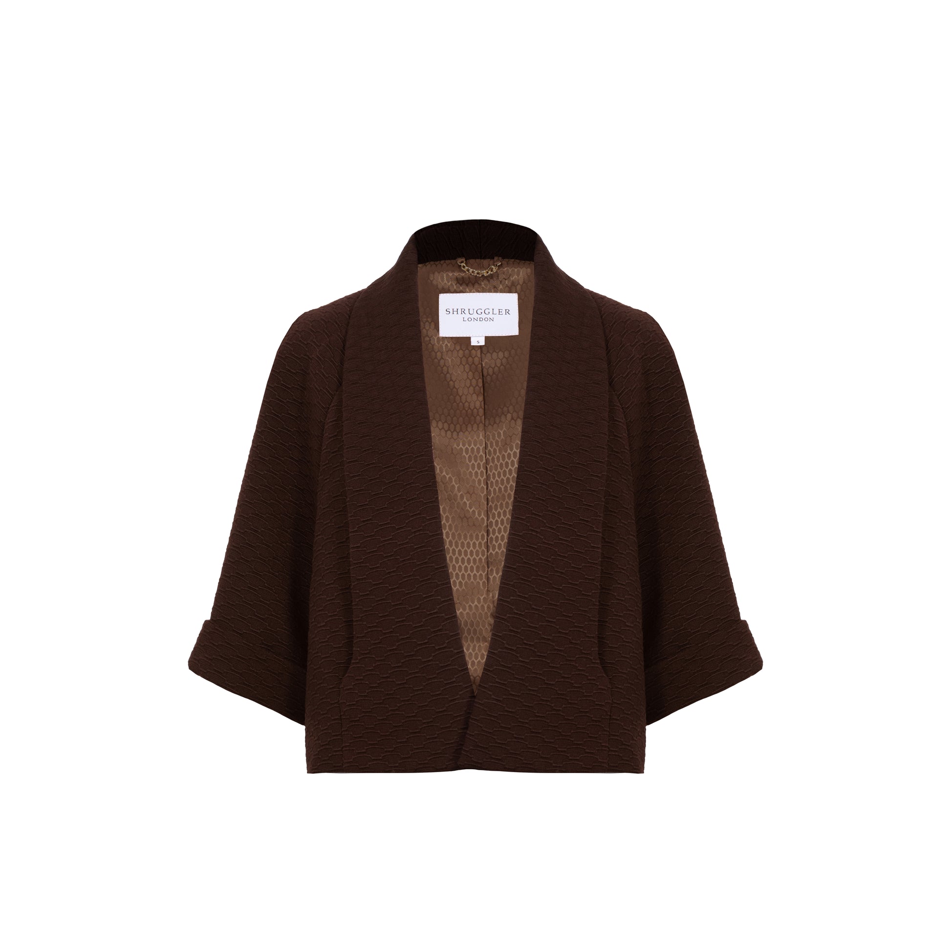 Estelle Cape Jacket - Brown Vintage Worsted Wool - Shruggler - cape coat