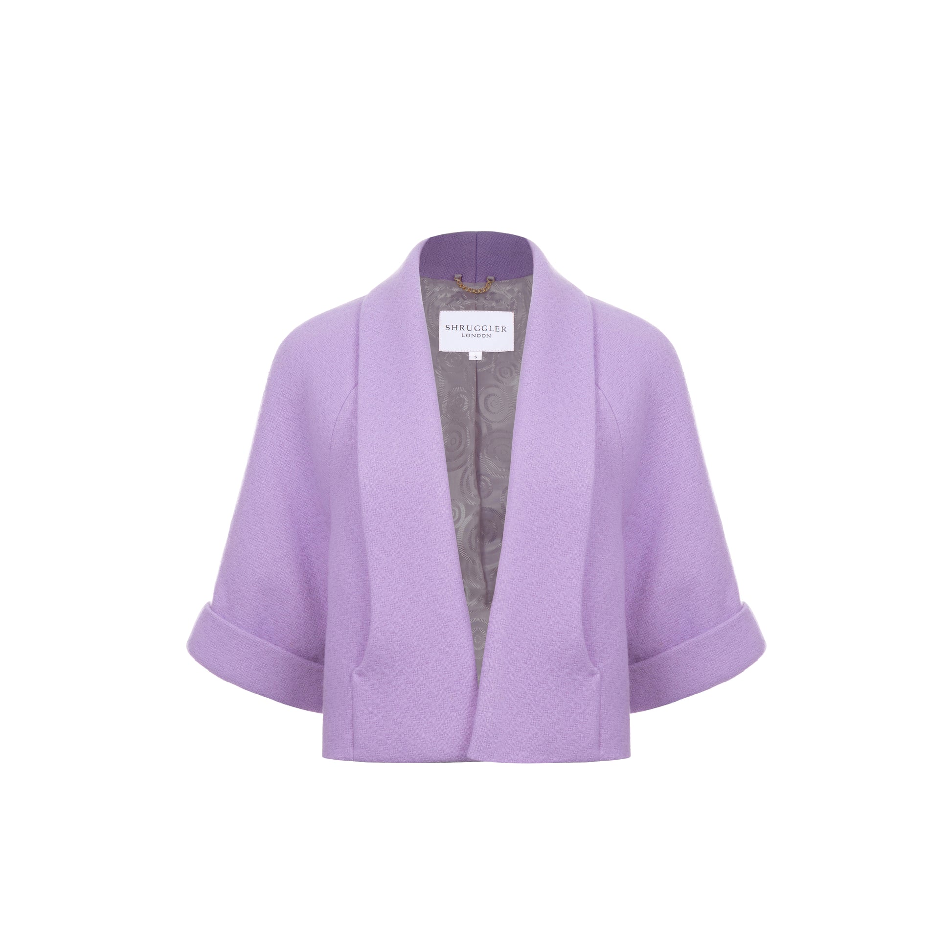 Estelle Cape Jacket - Lilac Vintage Wool - Shruggler