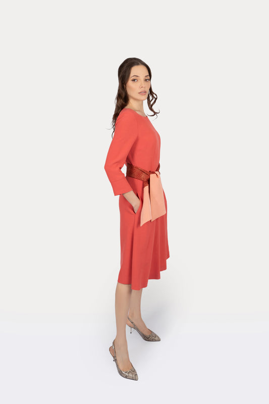 Audrey Dress - Coral