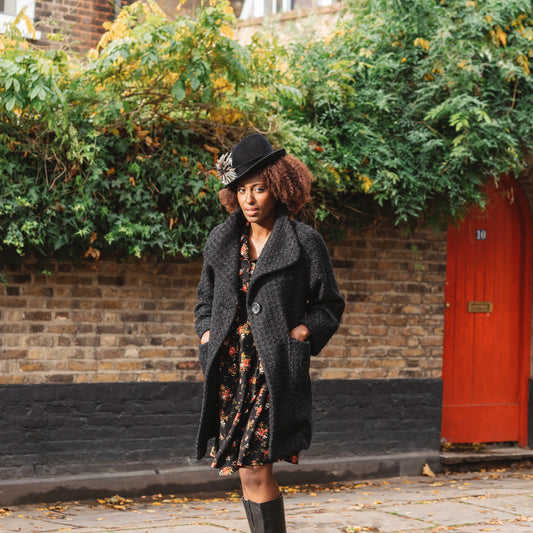 Black Boucle Tweed - Made to Order