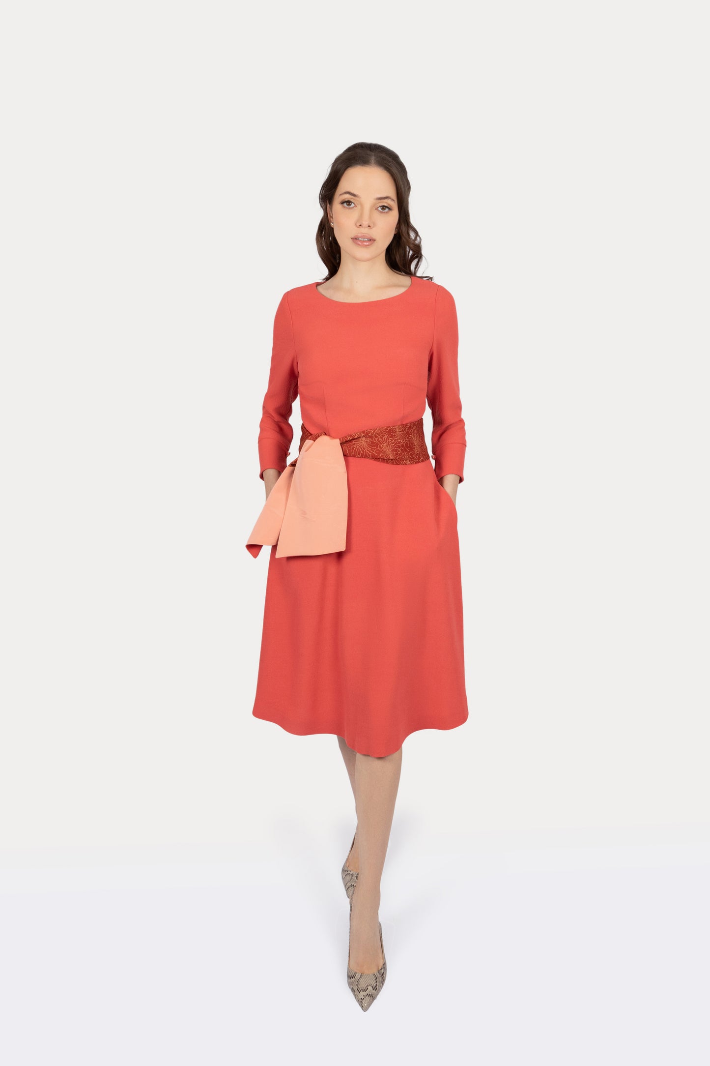 Audrey Dress - Coral