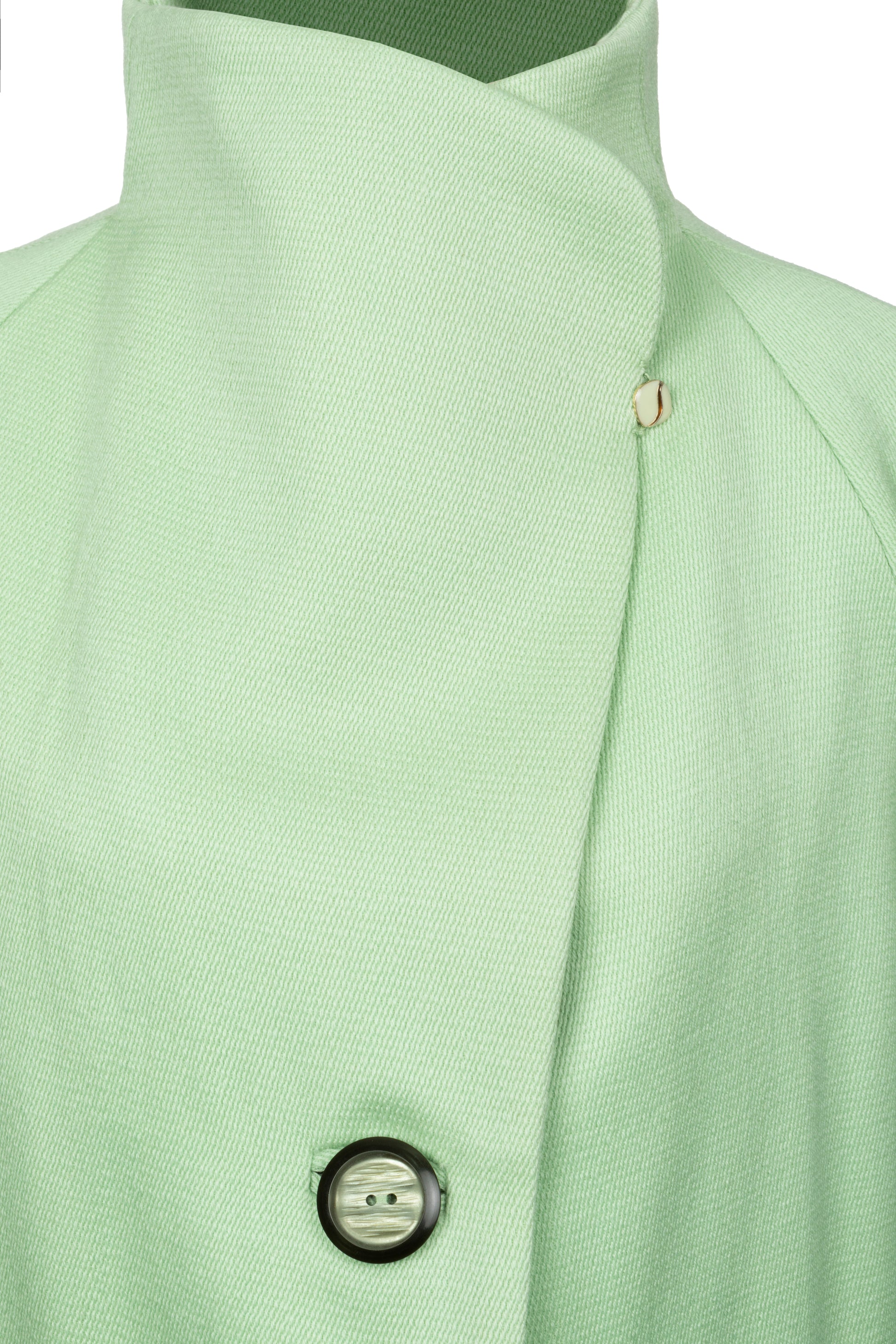 Pale Apple Green Wool Solena Coat - Shruggler