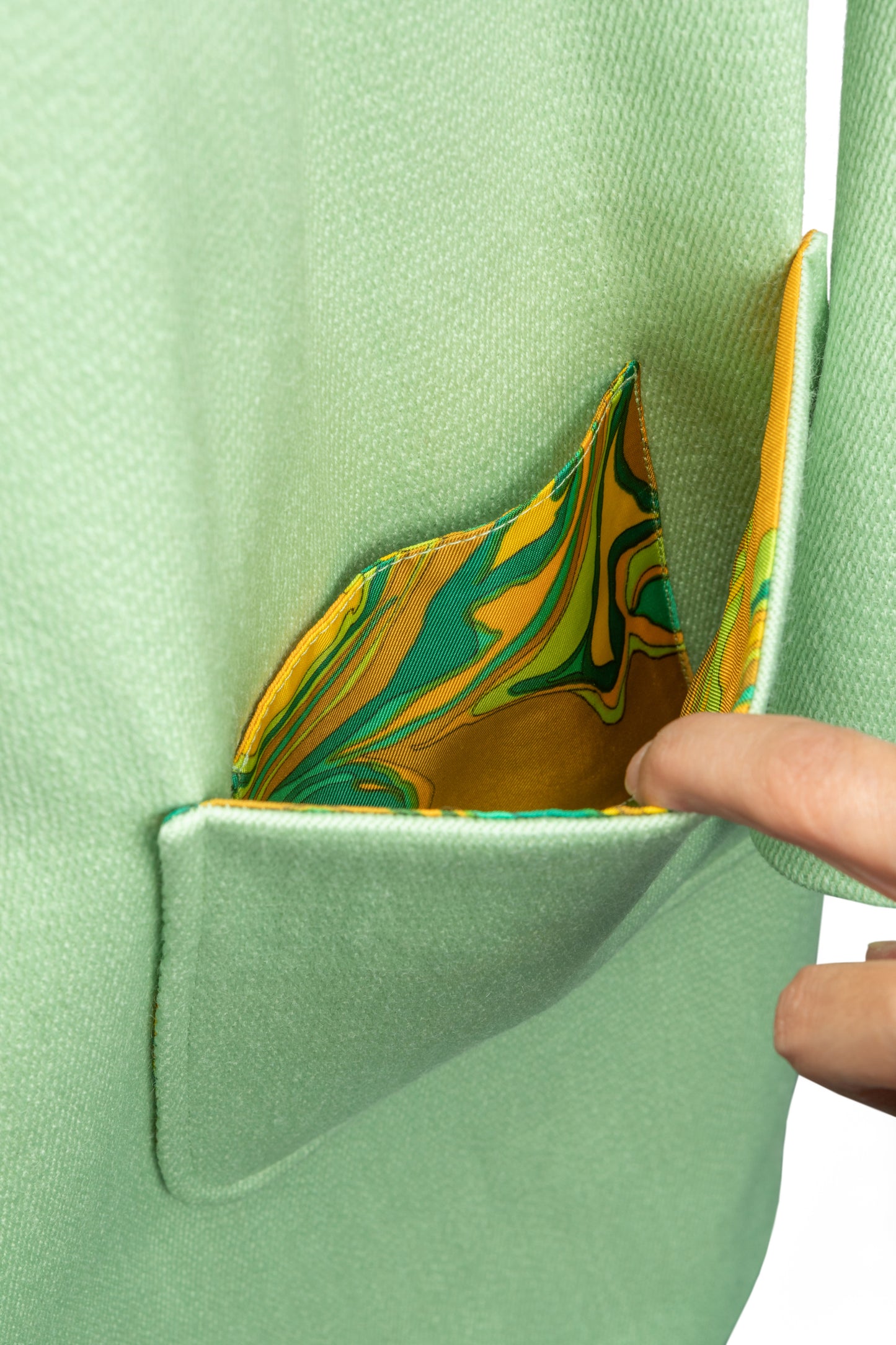 Pale Apple Green Wool Solena Coat - Shruggler