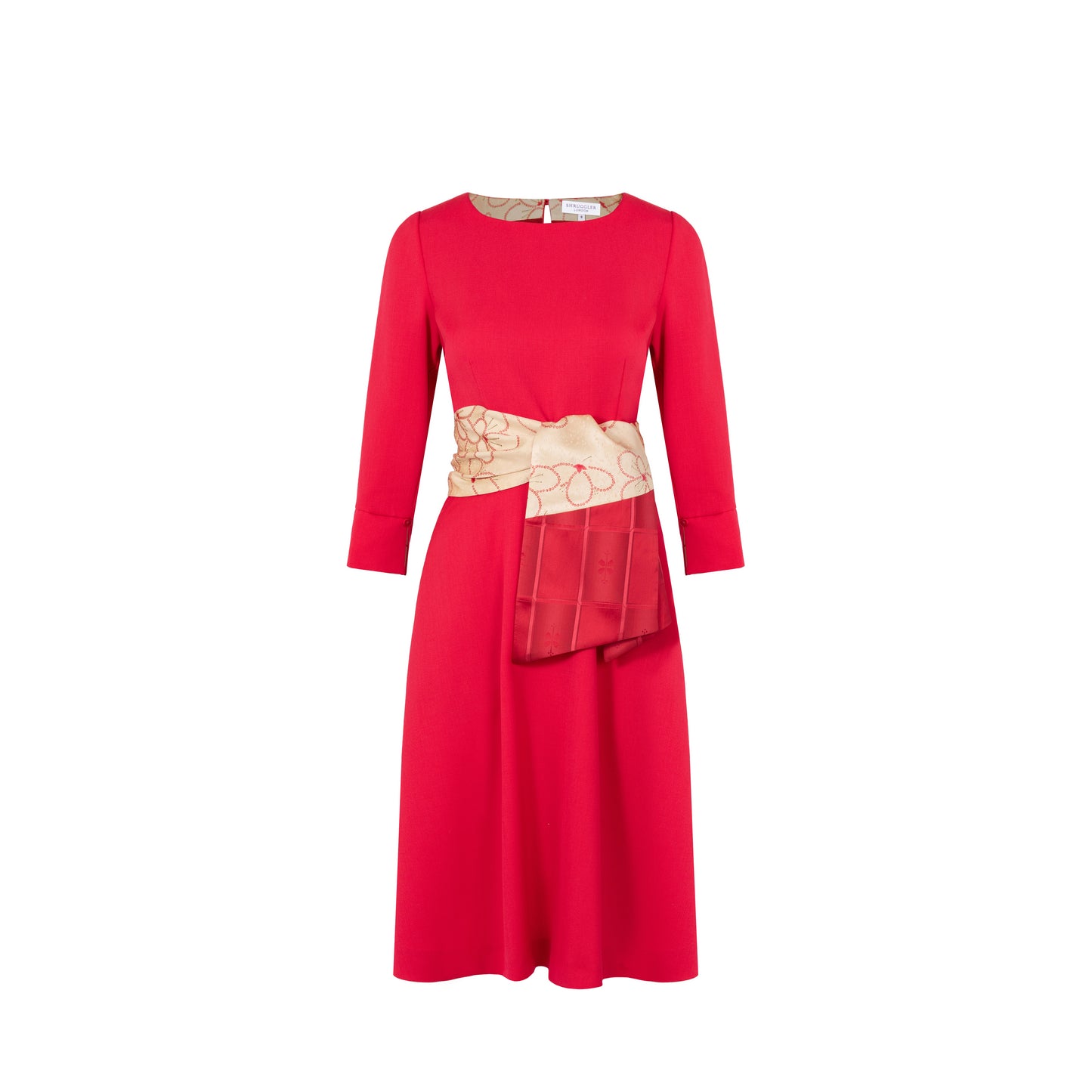 Audrey Dress - Cerise Red - Last One With Plain Belt