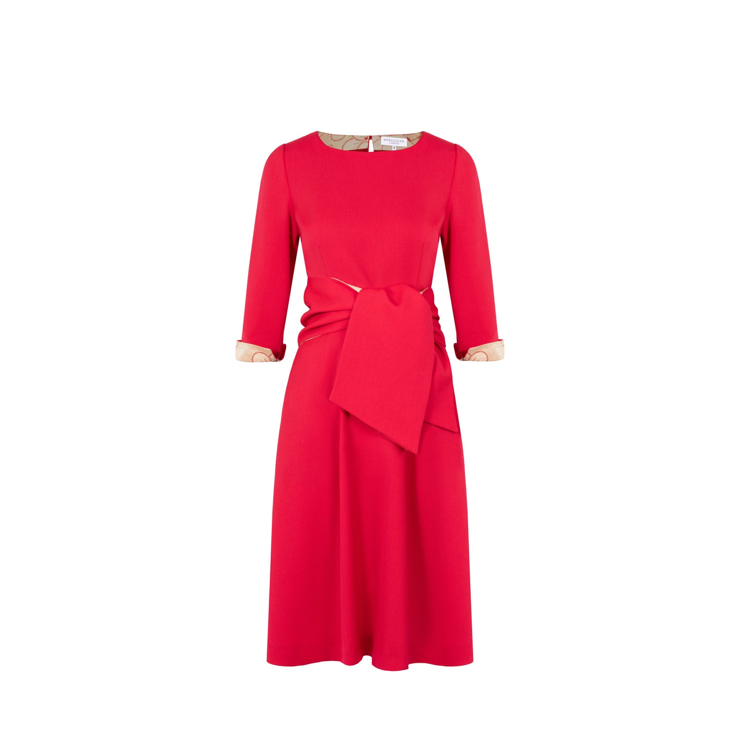 Audrey Dress - Cerise Red - Last One With Plain Belt