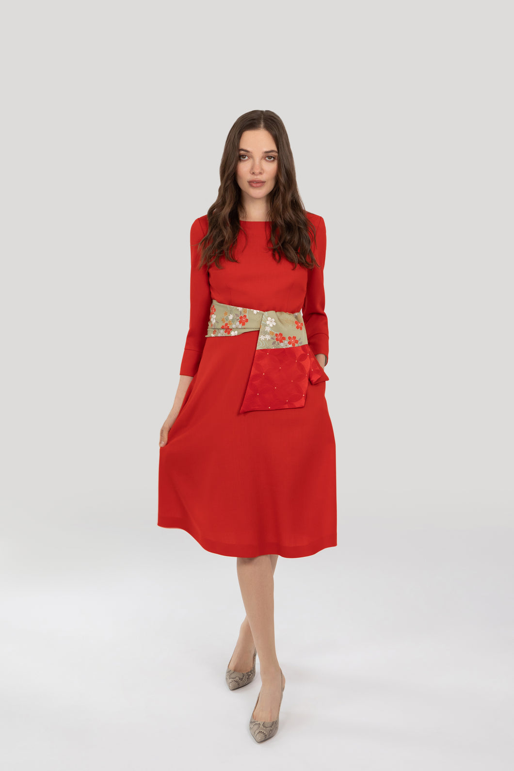 Audrey Dress - Brick Red
