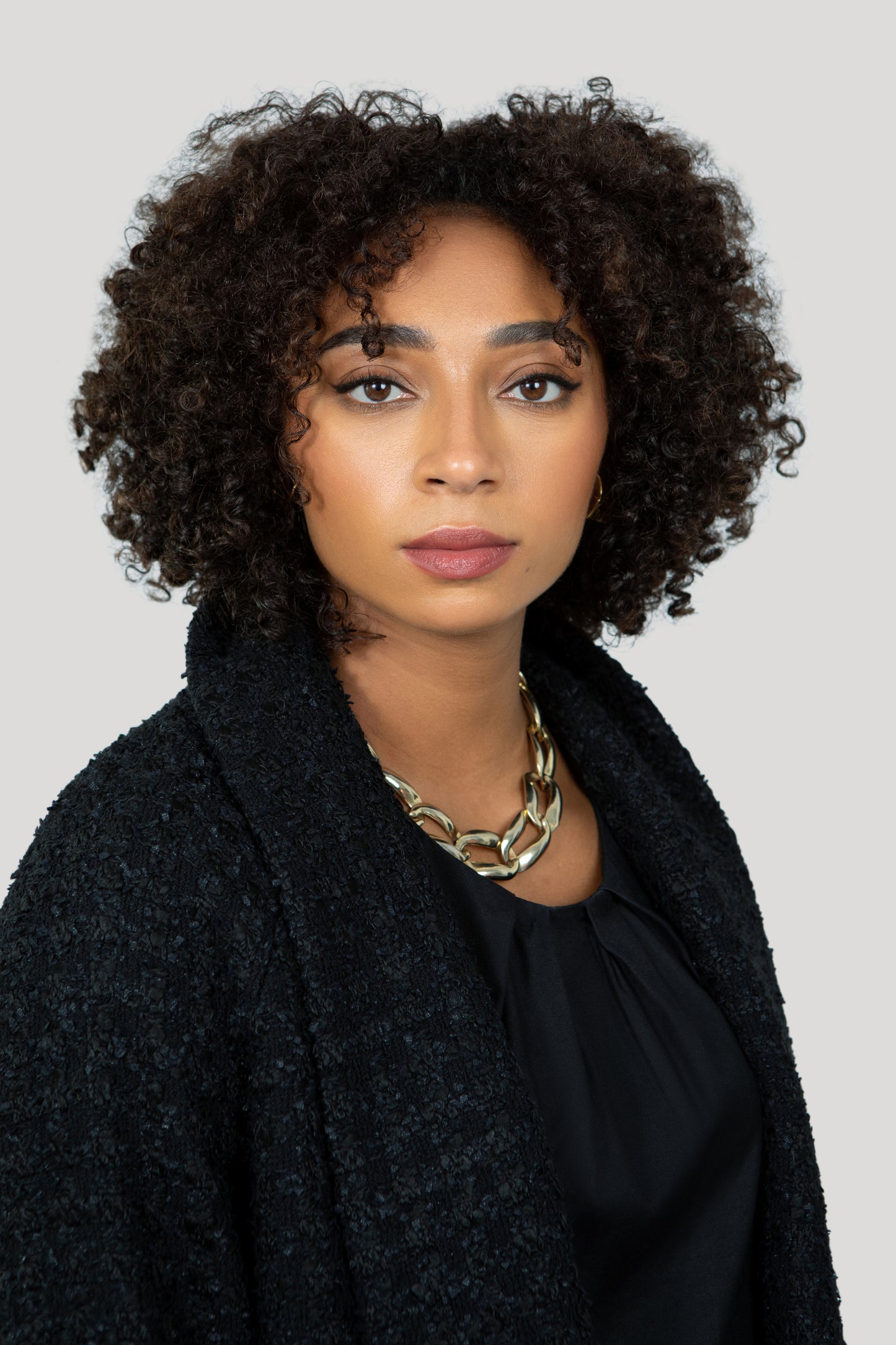 French tweed cape jacket