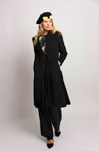 Load image into Gallery viewer, Jamilah Black Cashmere Coat - Made to order
