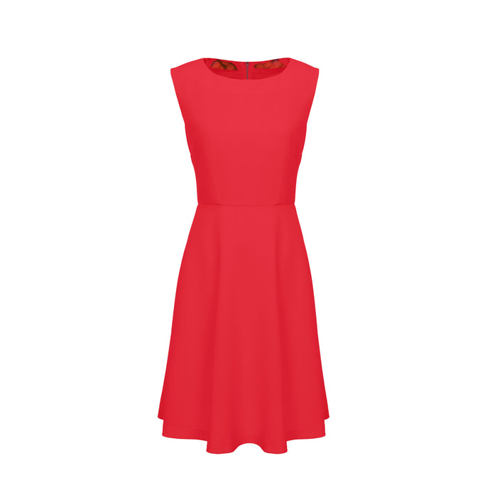 Sleeveless Audrey Dress - Brick Red - Shruggler