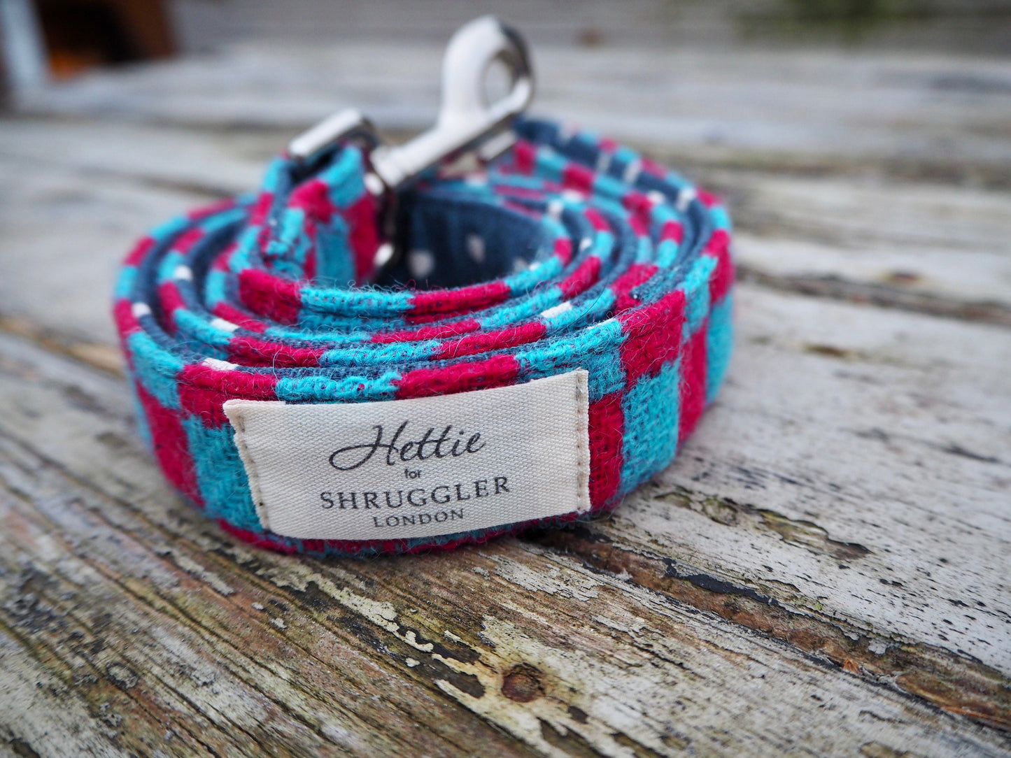 Charlie Checked Vintage Wool Dog Lead - Shruggler