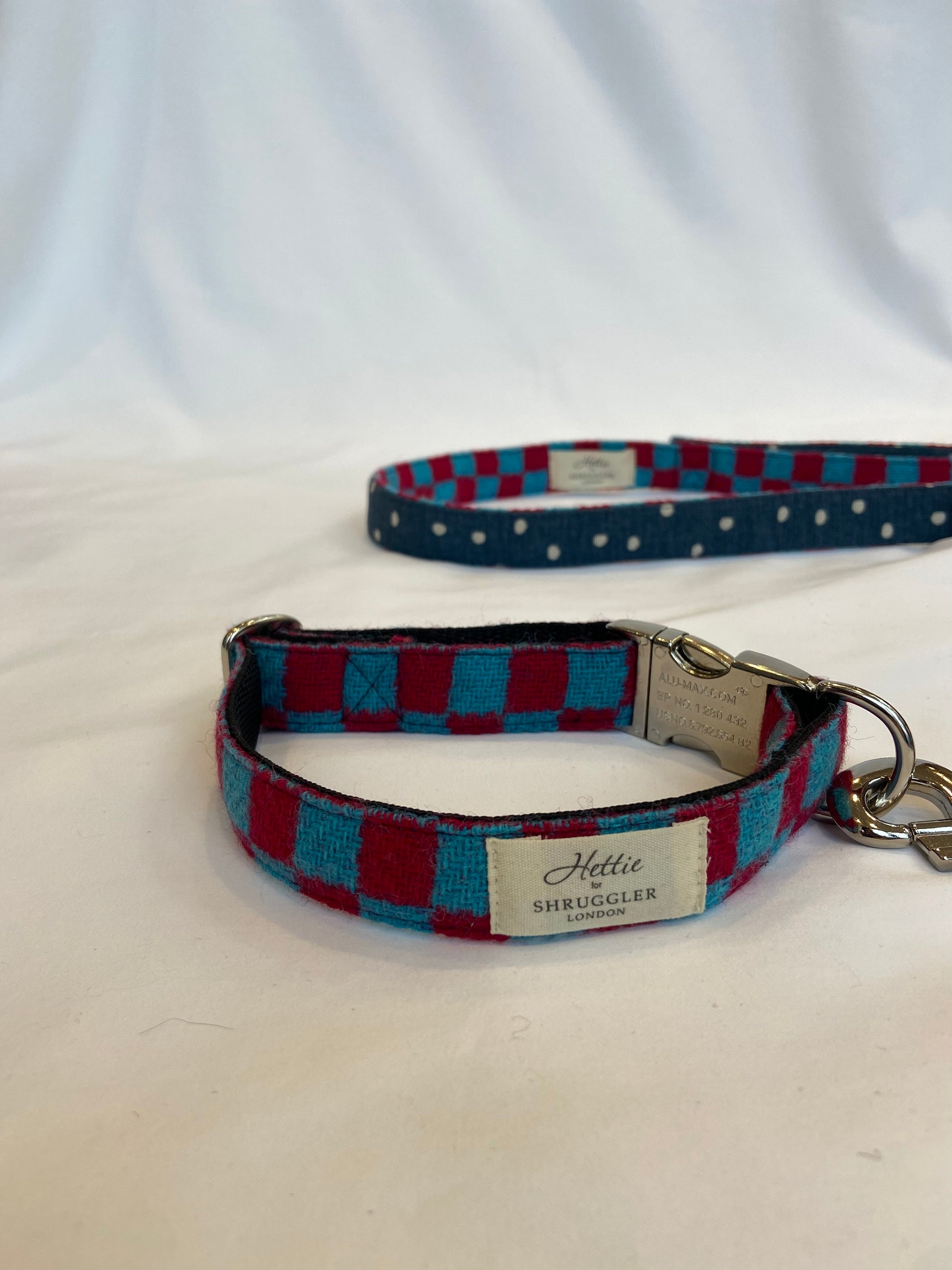 Charlie Checked Wool Dog Collar - Shruggler