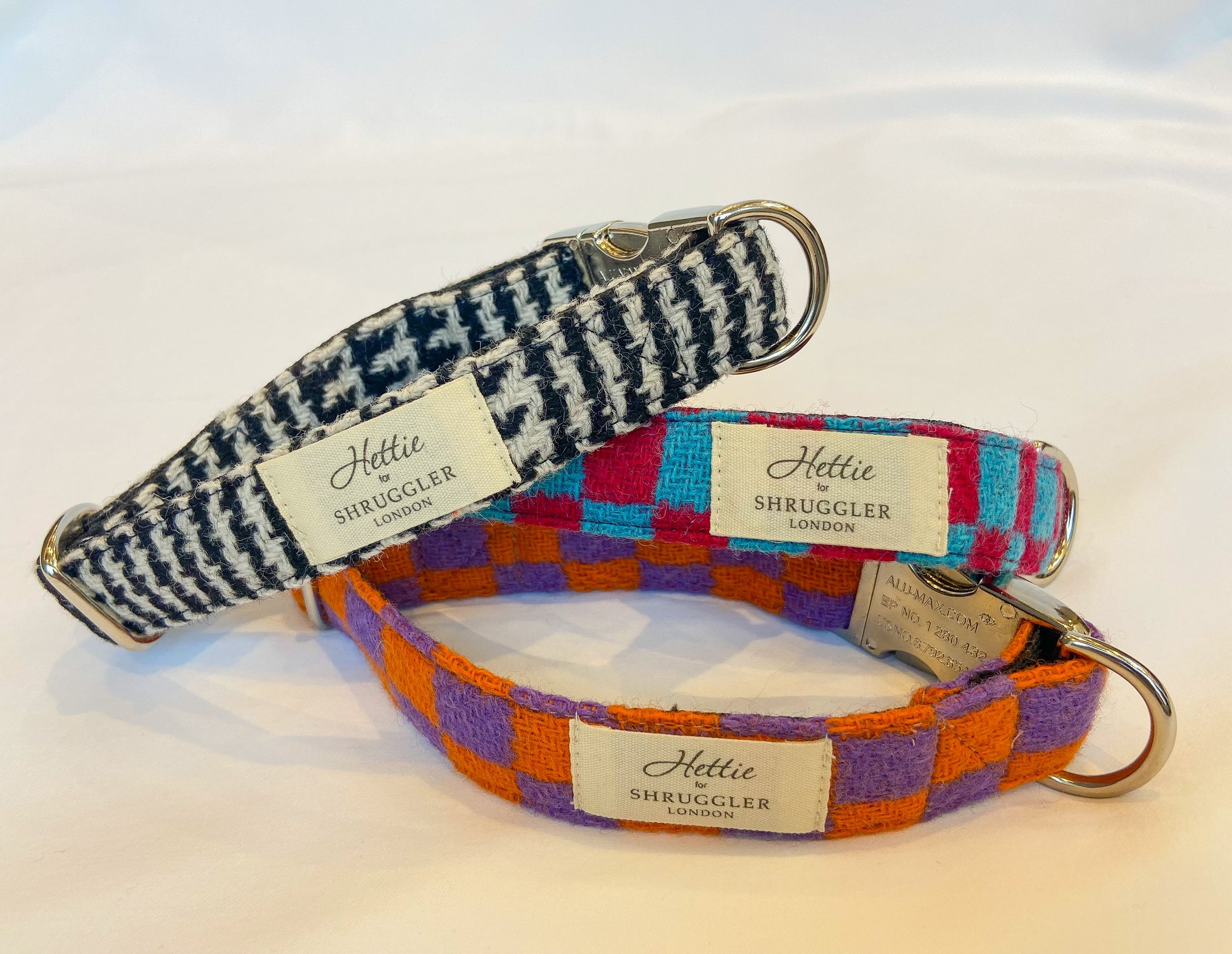 Charlie Checked Wool Dog Collar - Shruggler
