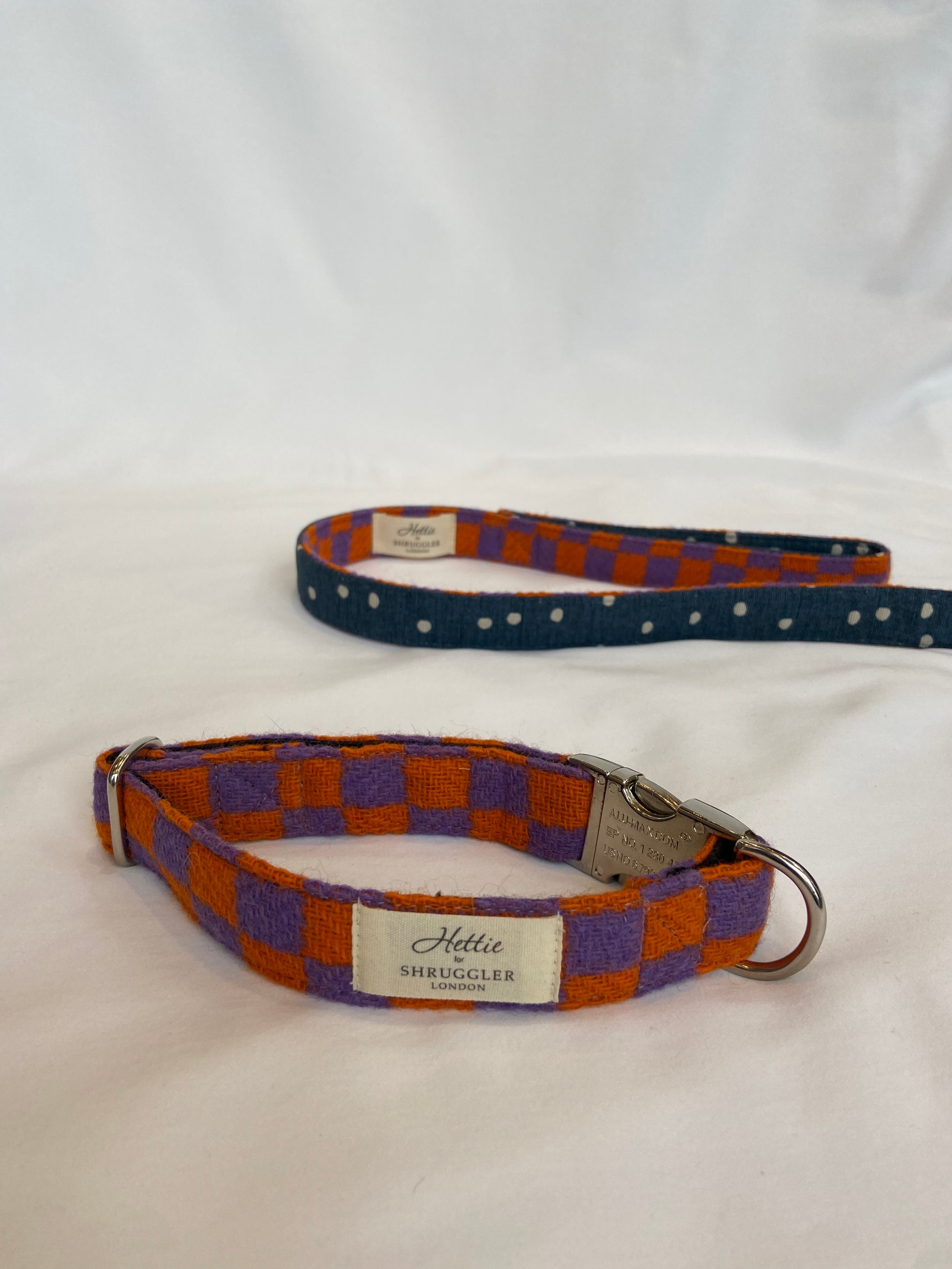 Charlie Checked Wool Dog Collar - Shruggler