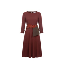 Load image into Gallery viewer, Audrey Dress - Deep Burgundy
